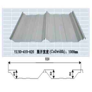 哈密彩鋼YX50-410-820型彩色壓型鋼板
